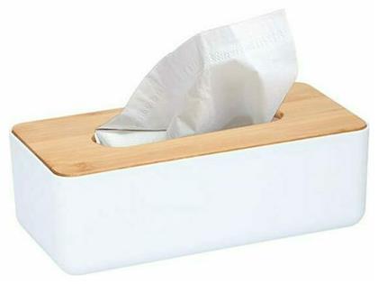 Appliances 18262 Θήκη για Χαρτομάντηλα Ξύλινη Λευκή 26x13x8.5cm 18262 Alpina