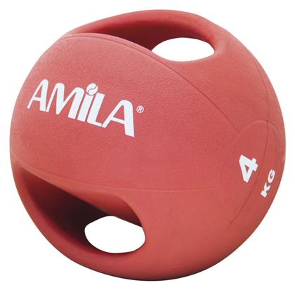 AMILA Μπάλα Medicine 23cm, 4kg σε Κόκκινο Χρώμα - Amila