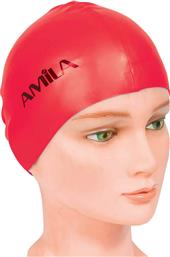 Amila Σκουφάκι Κολύμβησης Ενηλίκων από Σιλικόνη Κόκκινο