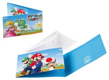 Προσκλήσεις Super Mario 8 Τμχ. 9901543 Amscan