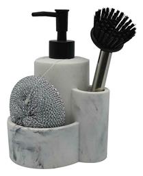 Dispenser Κουζίνας Πλαστικό με Θήκη για Σφουγγάρι Λευκό Ankor