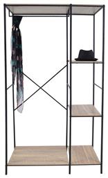 Κρεμάστρα Δαπέδου από Ξύλο Μαύρη 90x41x167cm Ankor