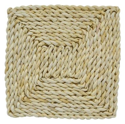 Σουπλά Ψάθινο Λευκό 22x22cm Ankor