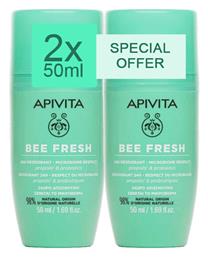 Bee Fresh Αποσμητικό 24h σε Roll-On 2x50ml Apivita