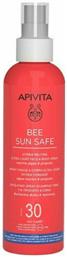 Bee Sun Safe Hydra Melting Ultra Light Αδιάβροχη Αντηλιακή Λοσιόν Προσώπου και Σώματος SPF30 σε Spray 200ml Apivita