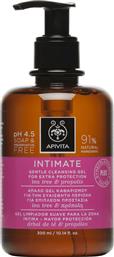 Intimate Plus Απαλό Gel Καθαρισμού Με Πρόπολη & Tea Tree 300ml Apivita