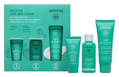 Routine Just Bee Clear Σετ Περιποίησης για Ενυδάτωση Apivita