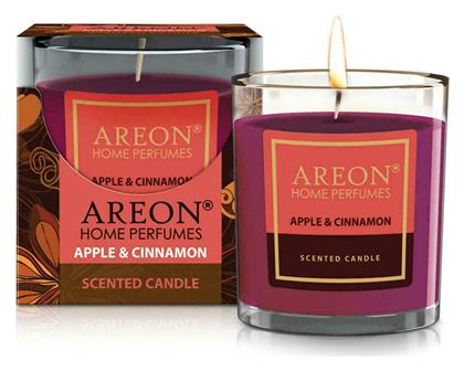 Αρωματικό Κερί Perfume Apple Cinnamon Candle σε Βάζο με Άρωμα Apple Cinnamon 120gr Areon