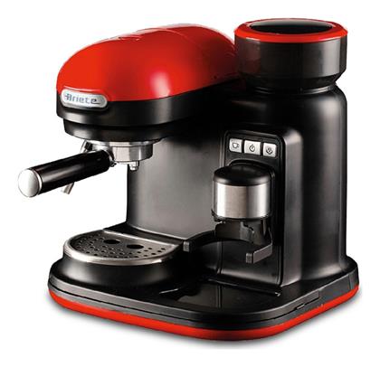 Moderna 1318/00 Αυτόματη Μηχανή Espresso 1080W Πίεσης 15bar με Μύλο Άλεσης Κόκκινη Ariete από το Plus4u