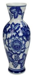 Διακοσμητικό Βάζο Πορσελάνης Μπλε 9x9x15.5cm ArteLibre