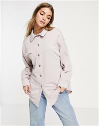ASOS DESIGN jersey WFH sweat shacket suit in lilac grey-Purple από το Asos