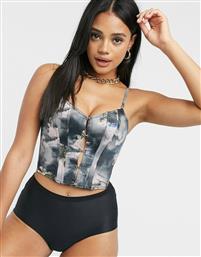 ASOS DESIGN Lucia cherub print corset top with side boning-Multi από το Asos