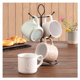 Σετ Φλιτζάνια Καφέ Κεραμικά Λευκά 140ml 4τμχ Atmosphera