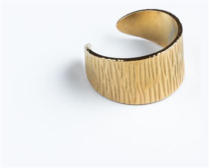 Ατσάλινο Χρυσό Δαχτυλίδι Golden Ζebra Cuoro