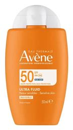 Ultra Fluide Invisible Αντηλιακή Κρέμα Προσώπου SPF50 50ml Avene