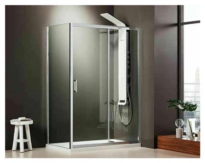 Slider 1+1 Διαχωριστικό Ντουζιέρας 127-131x185cm Clean Glass Axis