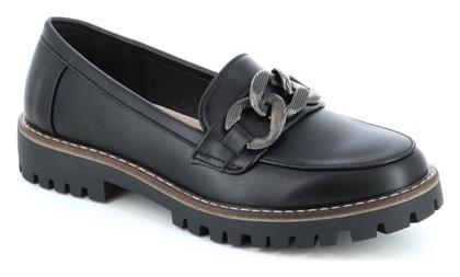 B-Soft Δερμάτινα Γυναικεία Loafers σε Μαύρο Χρώμα - B Soft