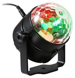 Mini Magic Ball Διακοσμητικό Φωτιστικό με Φωτισμό RGB Party Light LED Μαύρο Bailong