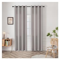 Art 8443 Ύφασμα Κουρτίνας Ασημί Beauty Home