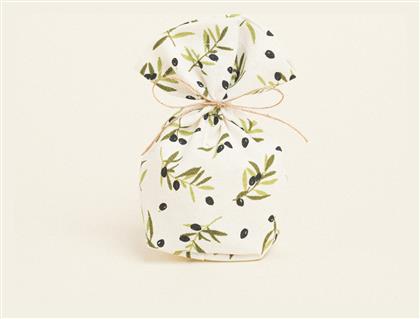 Πουγκι Βαση 8 X 12 Cm Μικρες Ελιες Λευκο Φοντο 140 Cm Beauty Home