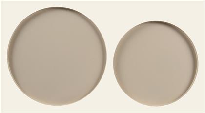 Στρογγυλός Δίσκος Μέταλλικο Ματ Φινίρισμα 35 X 1.5cm Σετ 2 Τμχ Beauty Home