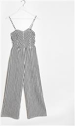 Bershka ruched front striped jumpsuit in multi από το Asos