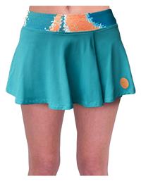 Melbourne 2025 Printed Wavy Women's Tennis Skort Petrol Orange Bidi Badu