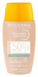 Photoderm Nude Touch Αντηλιακή Κρέμα Προσώπου SPF50+ με Χρώμα Very Light 40ml Bioderma