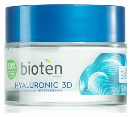 Bioten 3D Κρέμα Προσώπου Ημέρας με SPF15 για Ενυδάτωση & Αντιγήρανση με Υαλουρονικό Οξύ 50mlΚωδικός: 8750090