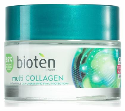 Multi-Collagen Κρέμα Προσώπου Ημέρας με SPF10 για Ενυδάτωση & Αντιγήρανση με Υαλουρονικό Οξύ & Κολλαγόνο 50ml Bioten