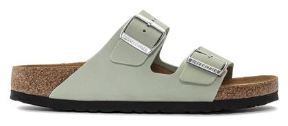 Birkenstock Arizona Δερμάτινα Γυναικεία Σανδάλια Ανατομικά σε Πράσινο Χρώμα από το Plus4u