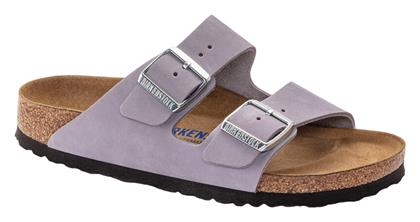 Birkenstock Arizona Soft Footbed Δερμάτινα Γυναικεία Σανδάλια Purple Fog από το Epapoutsia
