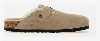 Boston Shearling Suede Παντόφλες με Γούνα Birkenstock