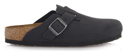 Flat Δερμάτινα Mules σε Μαύρο Χρώμα Birkenstock