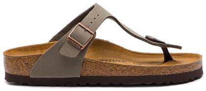 Gizeh Birko-Flor Nubuck Γυναικεία Σανδάλια Ανατομικά Stone Narrow Fit Birkenstock