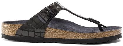 Gizeh Micro Fibre Ανατομικά Σανδάλια σε Μαύρο Χρώμα Regular Fit Birkenstock από το Plus4u