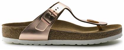 Birkenstock Gizeh Soft Footbed Δερμάτινα Γυναικεία Σανδάλια Ανατομικά Metallic Copper από το Z-mall