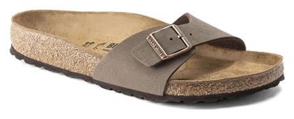 Madrid Birko-flor Δερμάτινα Γυναικεία Σανδάλια Mocca Narrow Fit Birkenstock