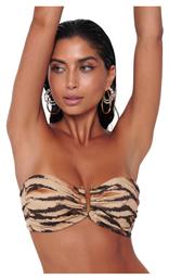 Eye Of The Tiger Strapless Bikini Top Blue Bluepoint