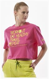 Γυναικείο Αθλητικό Crop T-shirt Φούξια Body Action από το Outletcenter