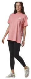 Γυναικείο Αθλητικό Oversized T-shirt Coral Pink Body Action από το Z-mall