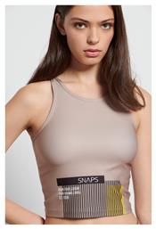 Γυναικείο Αθλητικό Crop Top Αμάνικο Sand BodyTalk από το Outletcenter