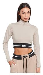 Γυναικείο Crop Top Μακρυμάνικο Μπεζ BodyTalk