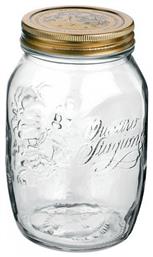 Quatro Stagioni Βάζο Γενικής Χρήσης με Καπάκι Γυάλινο Διάφανο 1000ml Bormioli Rocco