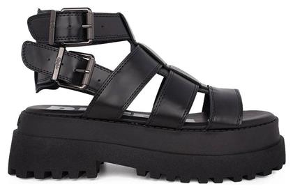 Γυναικεία Σανδάλια Flatforms σε Μαύρο Χρώμα Buffalo