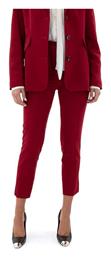 C. Manolo Pants Women C.manolo Γυναικείο Ψηλόμεσο Κοτλέ Παντελόνι Slim Fit Κοκκινο (red) - C Manolo