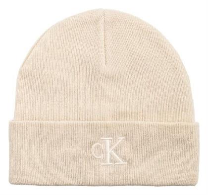 Beanie Γυναικείος Σκούφος Πλεκτός σε Μπεζ χρώμα Calvin Klein από το Modivo