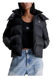 Κοντό Γυναικείο Puffer Μπουφάν για Χειμώνα Μαύρο Calvin Klein
