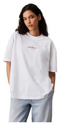 Monologo Boyfriend Γυναικείο T-shirt Bright White Calvin Klein από το Modivo