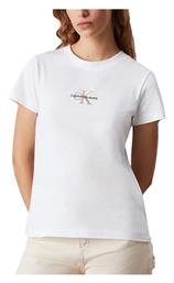 Monologo Γυναικείο T-shirt Λευκό Calvin Klein